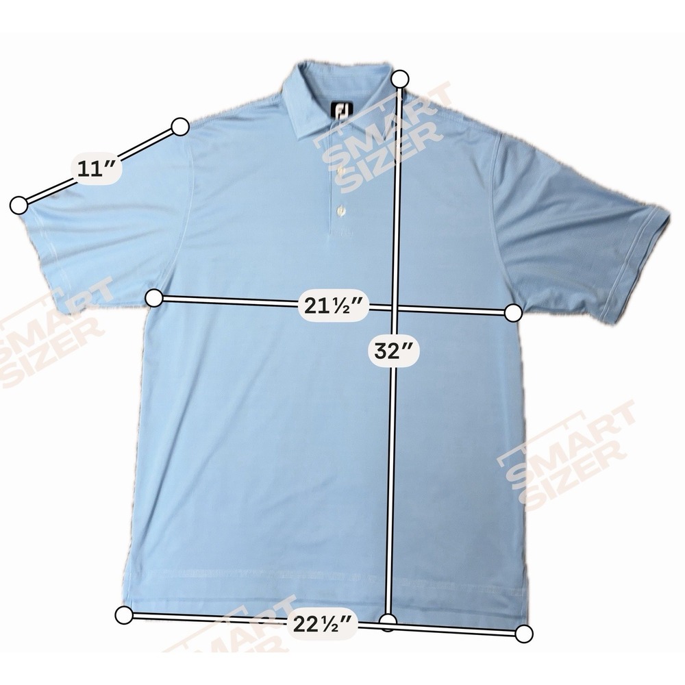 FootJoy Polo Shirt Mens Blue Gray Striped Performance Stretch Golf Light - Picture 5 of 5